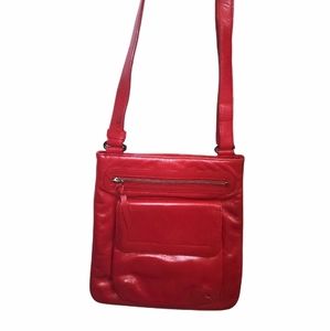 Red Leather Crossbody